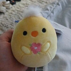 Squishmallows Yellow and Orange Plush Toy for Small Pets